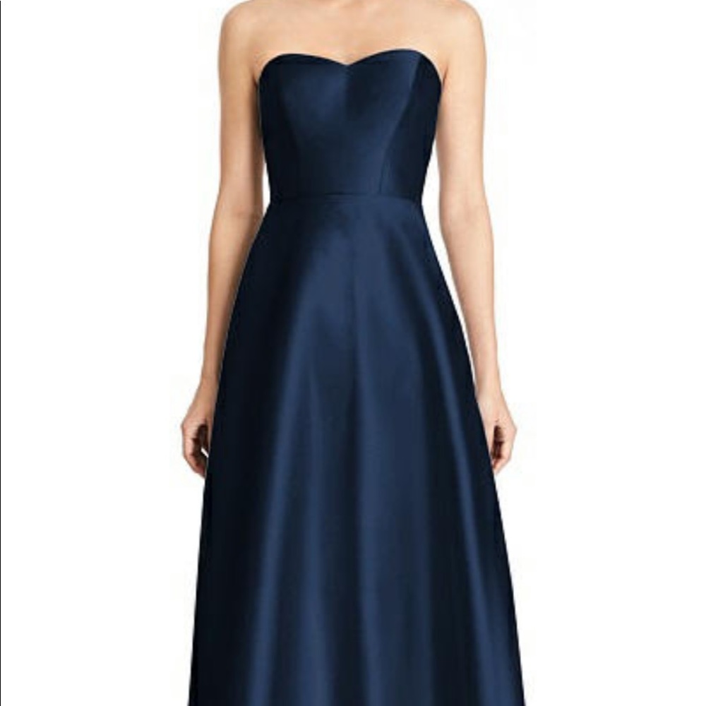 ALFRED SUNG D278 bridesmaids dress navy